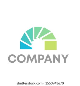 paper logo vector template sign