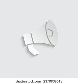 paper loudspeaker icon vector megaohone sign