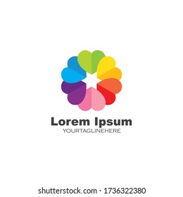 paper love  vector illustration design template