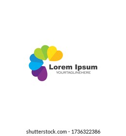 plantilla de diseño de ilustración de vector de amor de papel