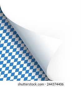 Paper lower left corner with oktoberfest background