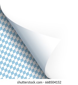 Paper lower left corner with oktoberfest background