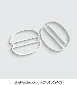 paper macaron icon vector macaroons sign 