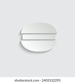 paper macaron icon vector macaroons sign 