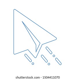 Paper made airplane, plane, aeroplane Icon