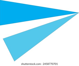 paper made blue plane message icon