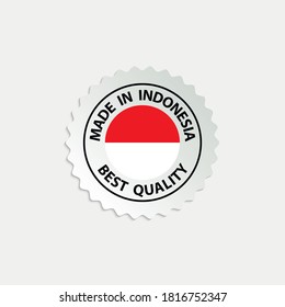 Papier aus Indonesien     Vektorstempel. Abzeichen mit Indonesien    Flagge