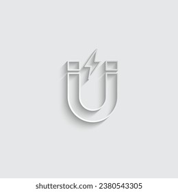 paper Magnet vector icon magnetic sign