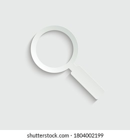 paper magnifying glass flat vector search icon