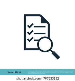 Paper Magnifying Glass Icon Vector Logo Template Illustration Design. Vector EPS 10.