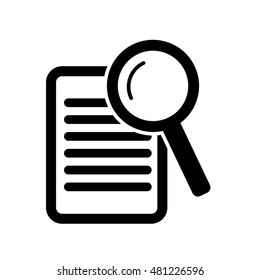 paper with magnifying glass vector illustration design