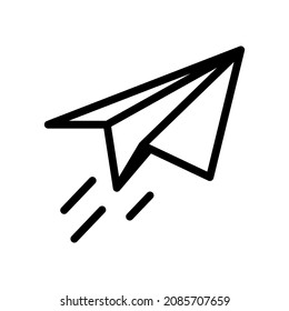 Paper mail airplane icon isolated on white. Email vector stock symbol eps10.
Send message illustration