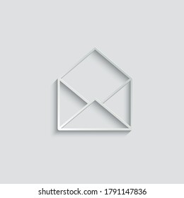 paper mail icon. The envelope. line style