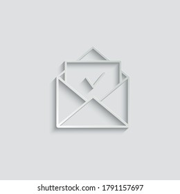 paper mail icon. The envelope. line style