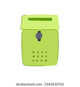 paper mailbox mail cartoon. postal e, postbox send, address message paper mailbox mail sign. isolated symbol vector illustration