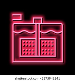 paper make equipment neon light sign vector. paper make equipment illustration