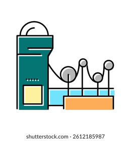 paper making system color icon vector. paper making system sign. isolated symbol illustration