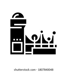 paper making system glyph icon vector. paper making system sign. isolated contour symbol black illustration