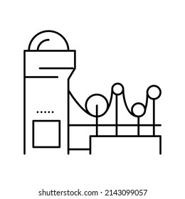 paper making system line icon vector. paper making system sign. isolated contour symbol black illustration