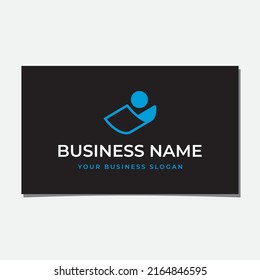 Paper man logo vector design.