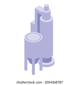 Icono de fabricación de papel. Isometric del icono del vector de fabricación de papel para el diseño web aislado en fondo blanco