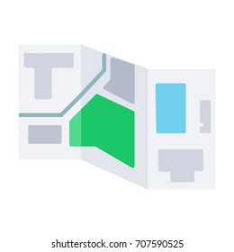 Paper map of the area