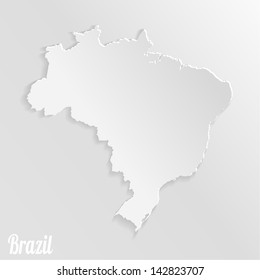 Paper map of Brazil