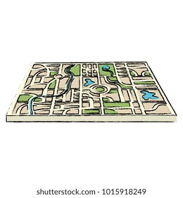 paper map guide icon