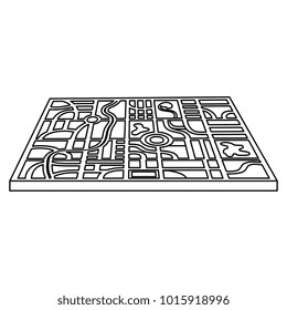 paper map guide icon