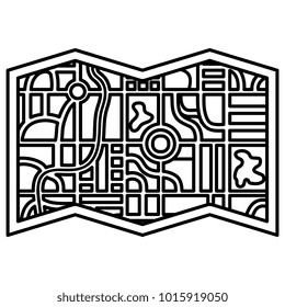 paper map guide icon