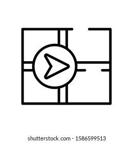 paper map guide with pins location icon vector illustration design