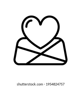 Paper map and heart, favorite addresses, loved places. Black icon on white background