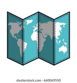 paper map isolated icon