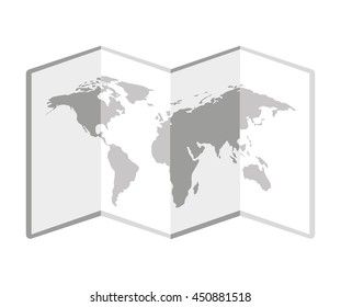 paper map isolated icon design, vector illustration  graphic 