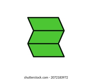 Paper map line icon. Vector symbol in trendy flat style on white background. Travel sing for design.