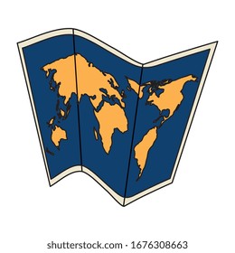 paper map location isolated icon vector illustration design