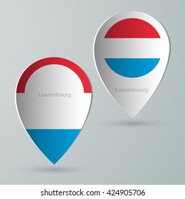 paper of map marker for maps and navigators luxembourg