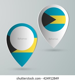 paper of map marker for maps and navigators bahamas