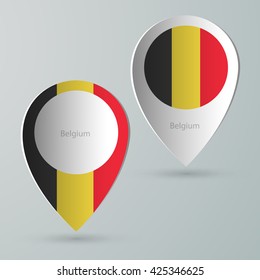 paper of map marker for maps and navigators belgium