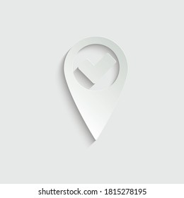 paper map point icon. GPS icon