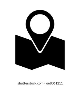 paper map with pointer