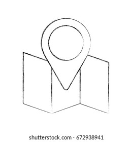 paper map with pointer