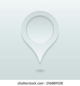 paper map pointer. vector illustrations
