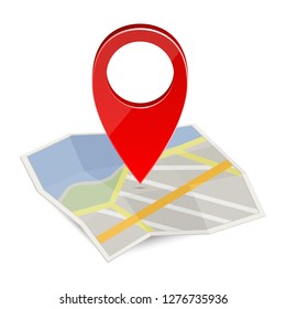 Paper map vector design illustration isolated on white background