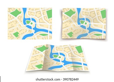 Paper Maps Set 