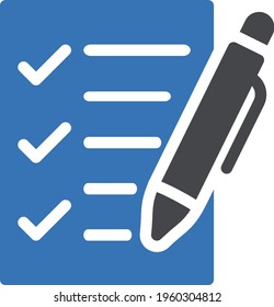 paper mark vector glyph colour icon