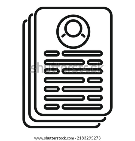Paper marketing icon outline vector. Client customer. Crm database