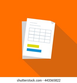 Paper material design vector illustration, documents icon