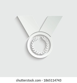 Papier-Medaille-Symbol - schwarzer Vektorgrafik 