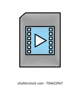 paper with media player isolated icon